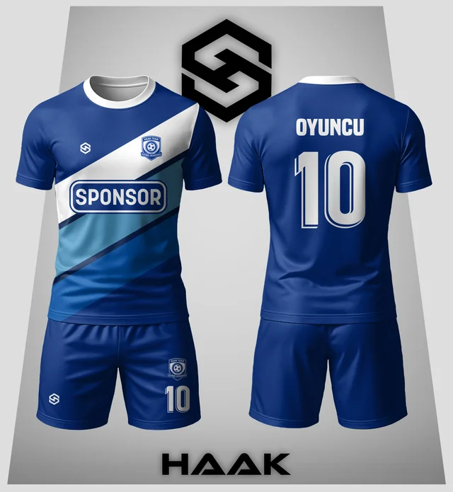 Koyu Mavi Çapraz Şeritli Forma - HK0147F