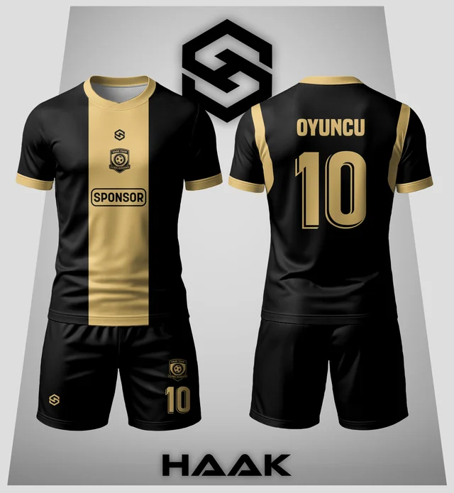 Altın Siyah Çubuklu Forma - HK0116F