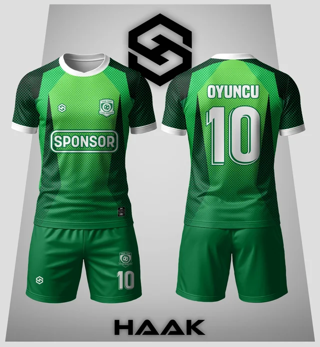 Zümrüt Yeşili Noktalı Forma - HK0013F