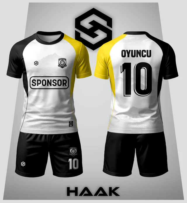 Sarı Siyah Asimetrik Forma - HK0003F