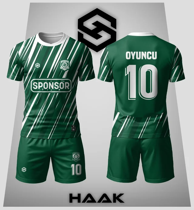 Zümrüt Yeşil Fırça İzi Forma - HK0032F