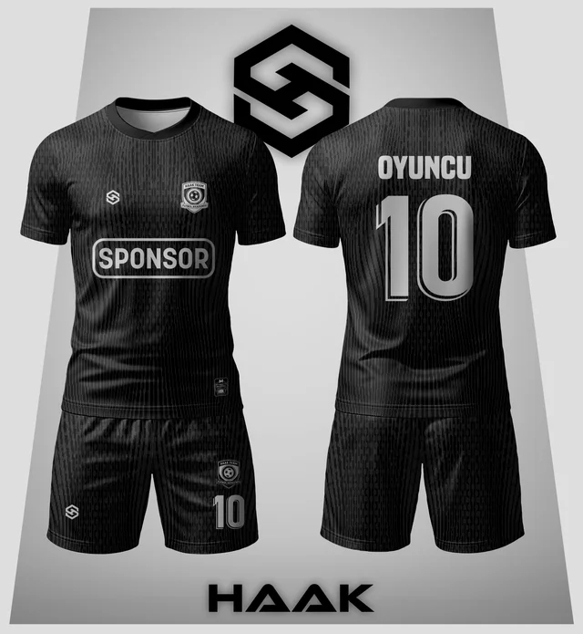 Karbon Siyahı Çizgili Forma - HK0042F