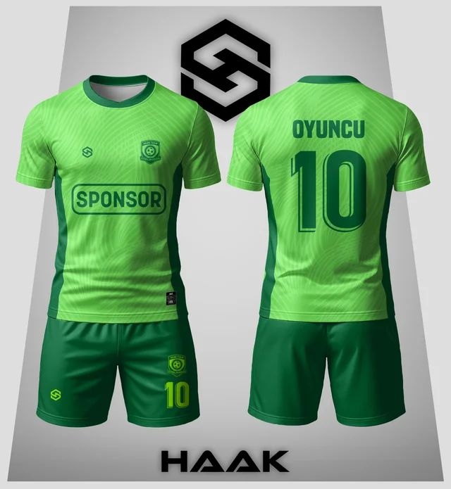 Neon Yeşil Çift Tonlu Forma - HK0014F