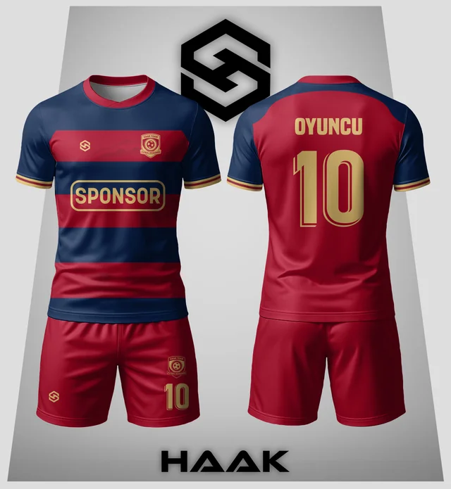 Lacivert Bordo Yatay Çizgili Forma - HK0114F