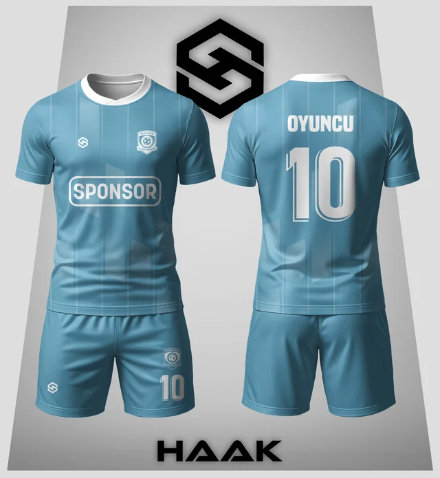 Buz Mavisi Çizgili Forma - HK0123F