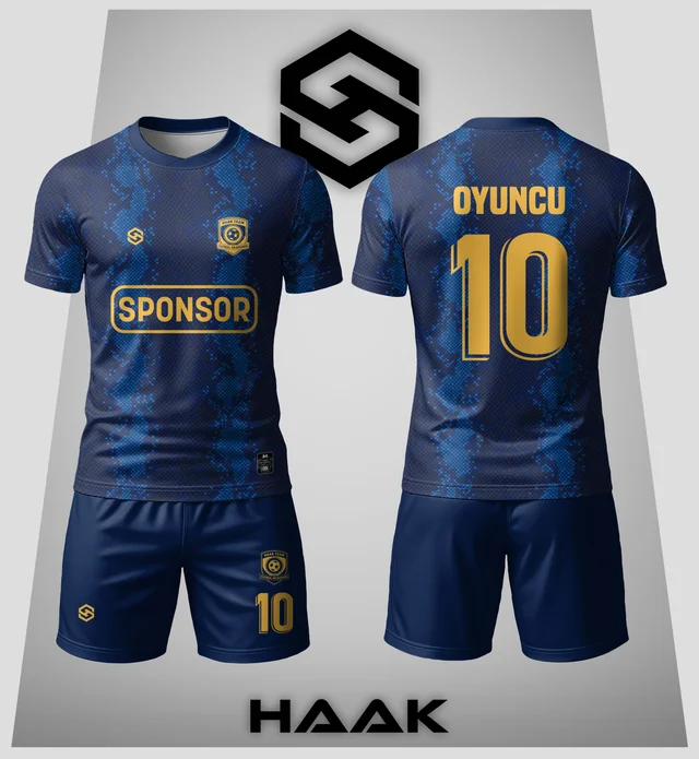 Gece Mavisi Yılan Desenli Forma - HK0004F