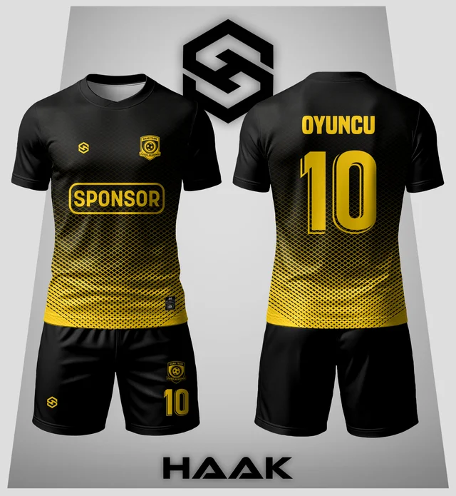 Siyah Altın Fileli Forma - HK0067F
